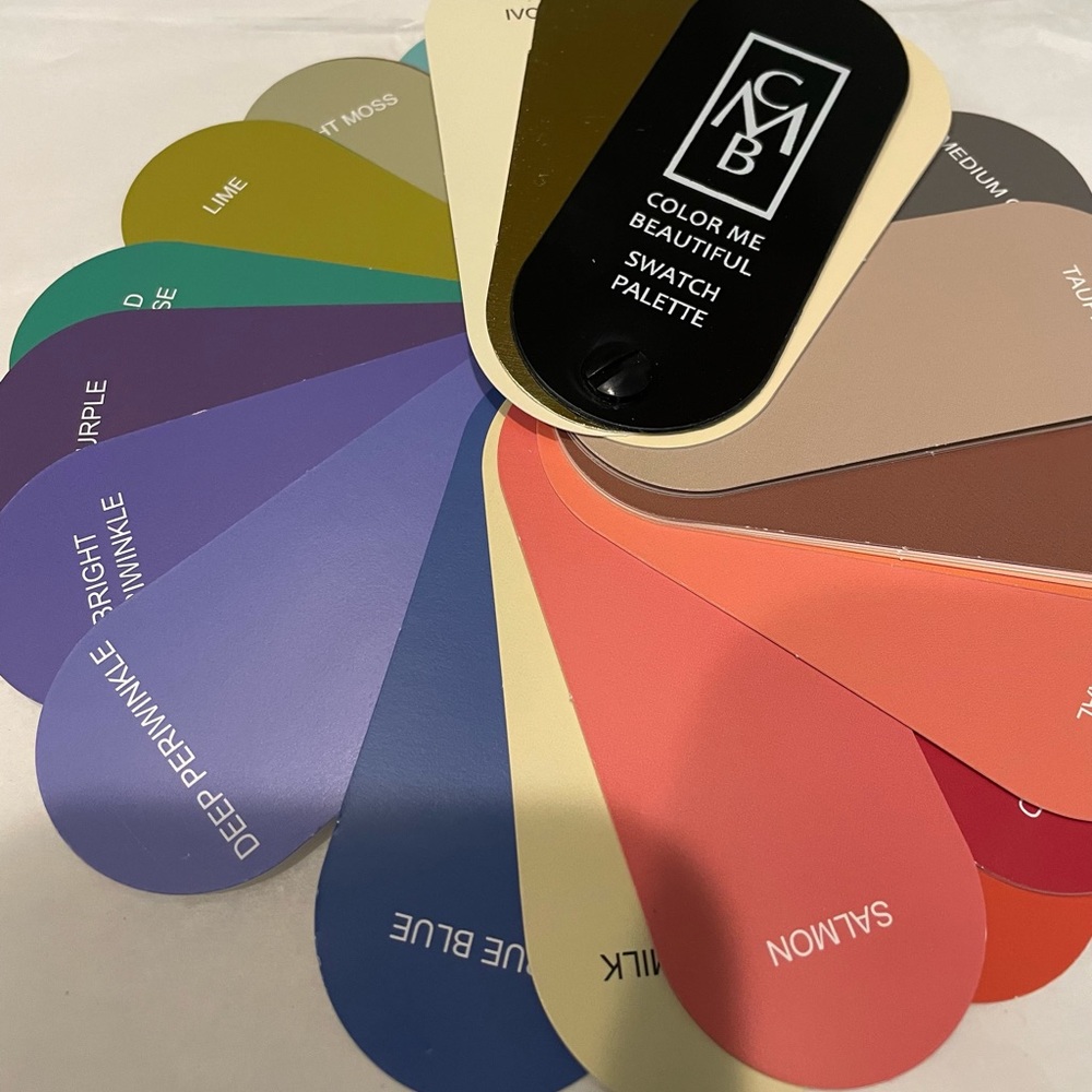 Control color-coded make up and swatch pallet